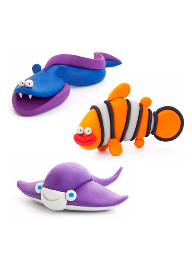Fat Brain Toys - Hey Clay Ocean Creatures - Clay Kit With Interactive App, Kids & Tweens - Image 1
