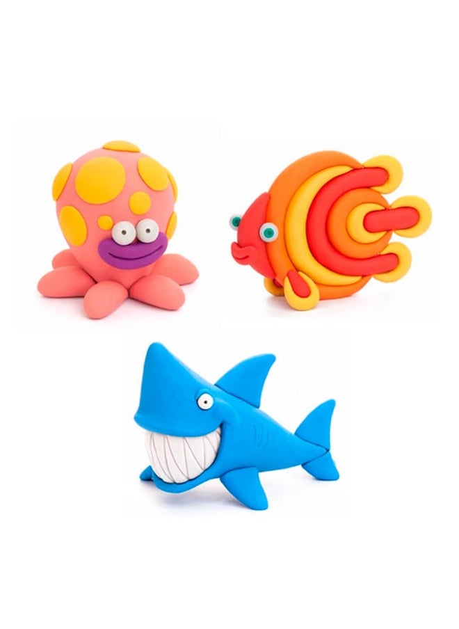 Fat Brain Toys - Hey Clay Ocean Creatures - Clay Kit With Interactive App, Kids & Tweens - Image 1