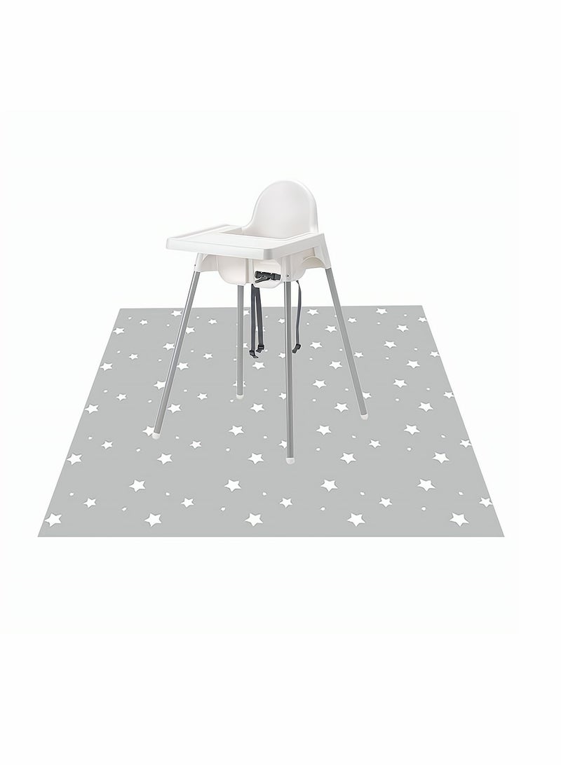 Waterproof Non-Slip Baby Place Mat for High Chair Feeding 51 Inch Star Design Mess Cloth for Toddlers - Image 1