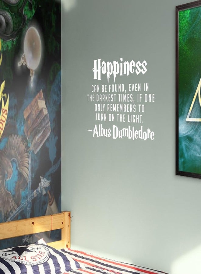Ceybo Harry Potter Vinyl Wall Art Decal - Dumbledore Quote 'Happiness Can Be Found Even in The Darkest of Times' - 8.5" x 10.5" Home, Apartment, Bedroom, Playroom, Living Room Decor - Image 4