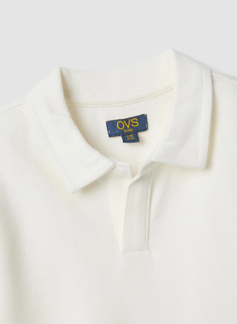 Ovs  OVS White Stretch Cotton Polo Shirt For Boys for Men | Best Price UAE