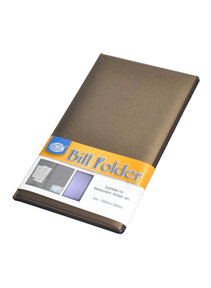 FIS Bill Folder PVC cover Size: 150 x 250 mm colour: Gold - FSCL11NGD - Image 1