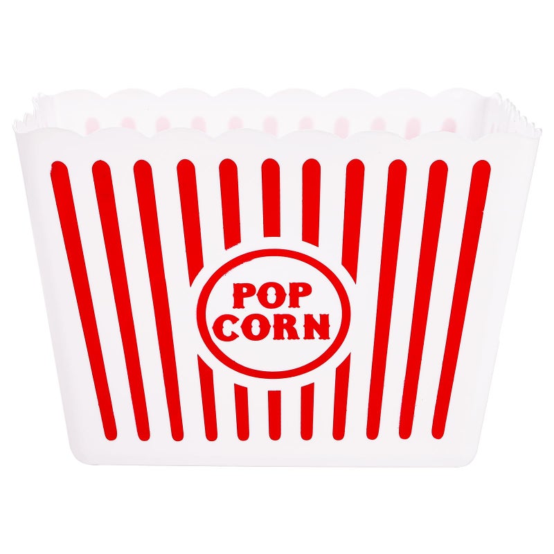 Bekith 6 Pack Plastic Popcorn Buckets Reusable, Large Popcorn Containers for Movie Night, 9" Square x 6" Tall - Image 3