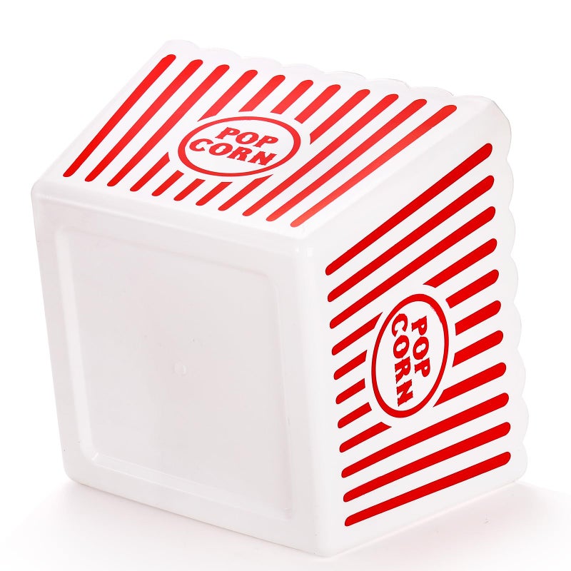 Bekith 6 Pack Plastic Popcorn Buckets Reusable, Large Popcorn Containers for Movie Night, 9" Square x 6" Tall - Image 4
