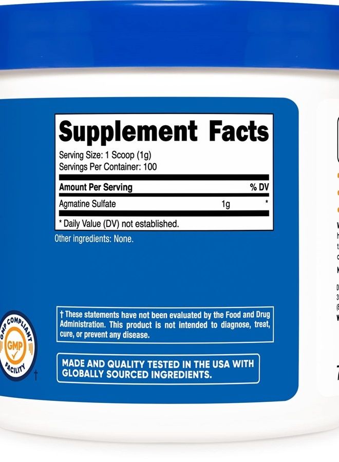Nutricost Pure Agmatine Sulfate Powder - 250 Grams - Image 2