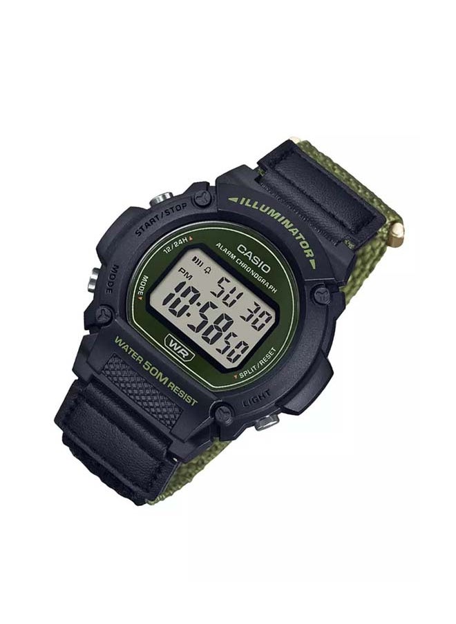 CASIO Men's Analog Watch Black Cloth Strap W-219Hb-3Avdf  - Image 3