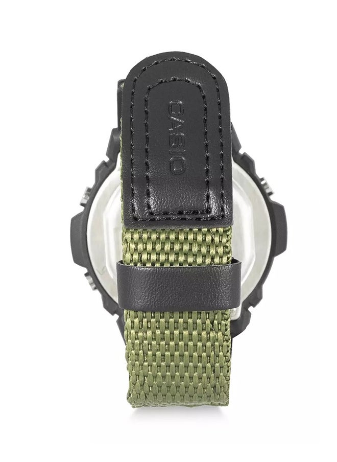 CASIO Men's Analog Watch Black Cloth Strap W-219Hb-3Avdf  - Image 2