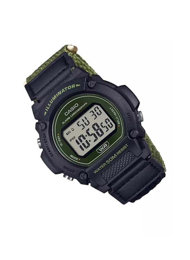 CASIO Men's Analog Watch Black Cloth Strap W-219Hb-3Avdf  - Image 4