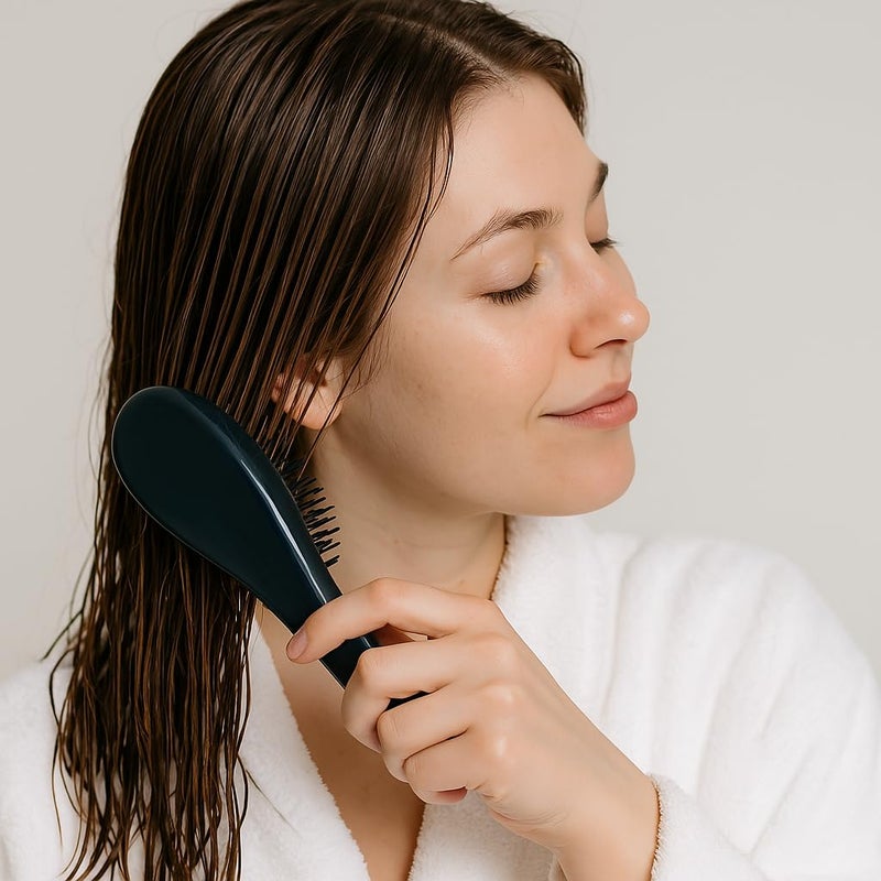 G.B.S Wave Detangling Brush Set for Curly Hair, Thick, Straight & Natural Hair - Gentle Detangler Hair Brush for Women, Kids & Toddlers with Flexible Bristles -Hairbrush for Wet & Dry detangle - Image 4