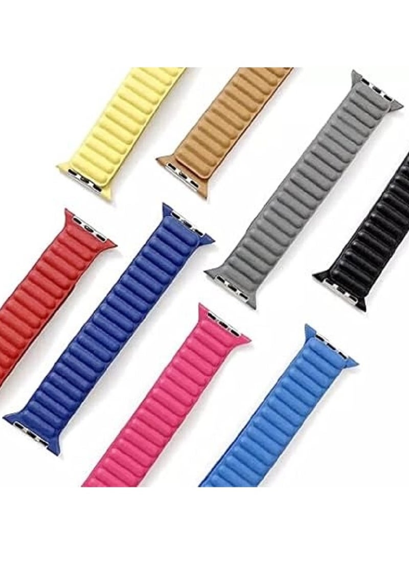 YOMNA - Leather Magnetic Loop Watch Band Strap for Apple Watch Ultra 49mm/45mm/44mm/42mm - Image 1