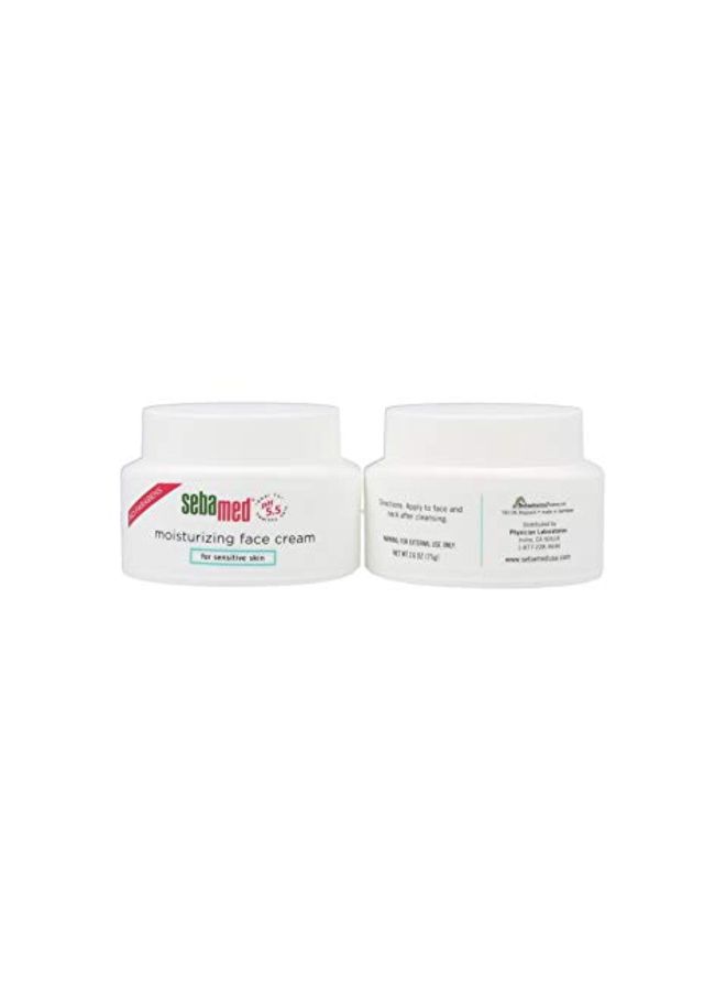 SEBAMED Moisturizing Face Cream for Sensitive Skin Antioxidant pH 5.5 Vitamin E Hypoallergenic 2.6 Fluid Ounces (75mL) Ultra Hydrating Dermatologist Recommended Moisturizer (Pack of 2) - Image 2