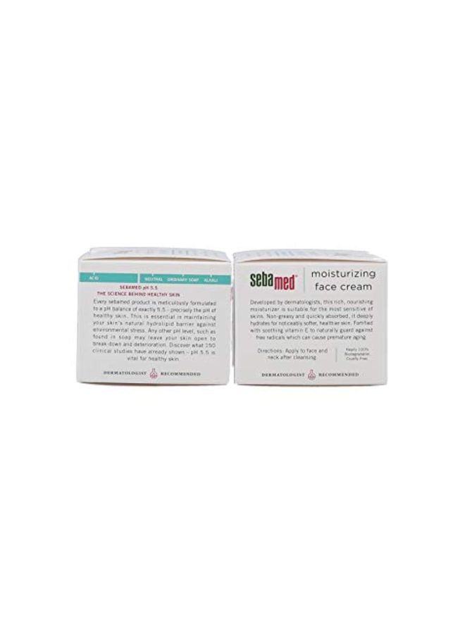 SEBAMED Moisturizing Face Cream for Sensitive Skin Antioxidant pH 5.5 Vitamin E Hypoallergenic 2.6 Fluid Ounces (75mL) Ultra Hydrating Dermatologist Recommended Moisturizer (Pack of 2) - Image 4