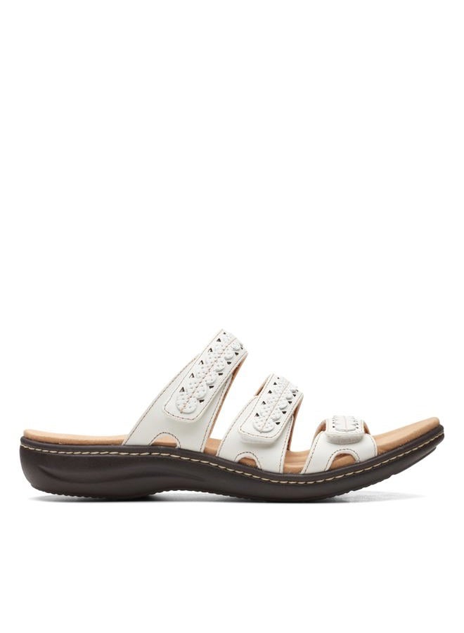 clarks Women's Laurieann Cove Flat Sandal, White Leather, 4 UK Wide - Image 3