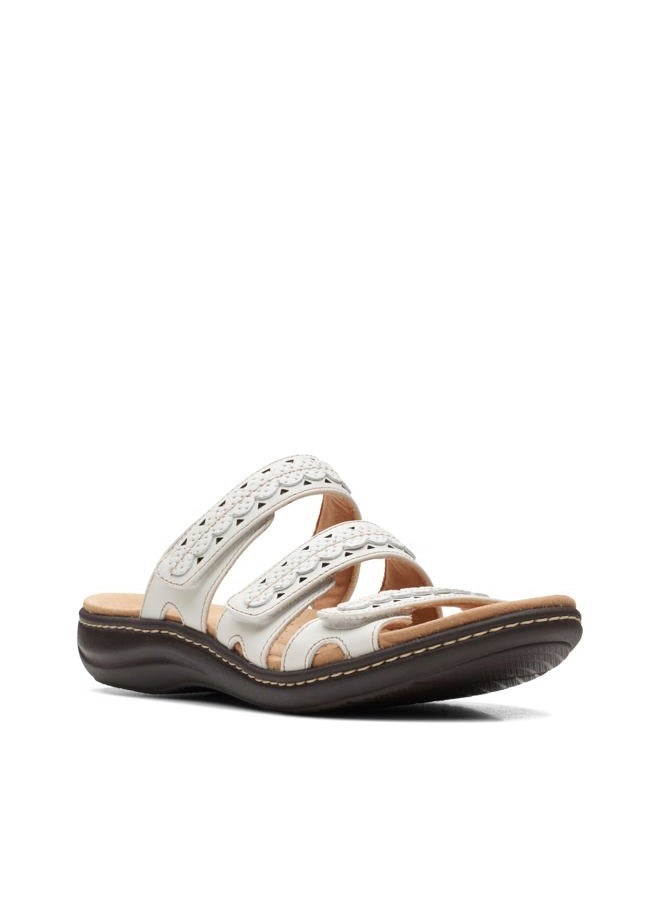 clarks Women's Laurieann Cove Flat Sandal, White Leather, 4 UK Wide - Image 4