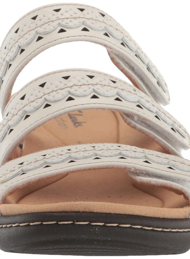 clarks Women's Laurieann Cove Flat Sandal, White Leather, 4 UK Wide - Image 2