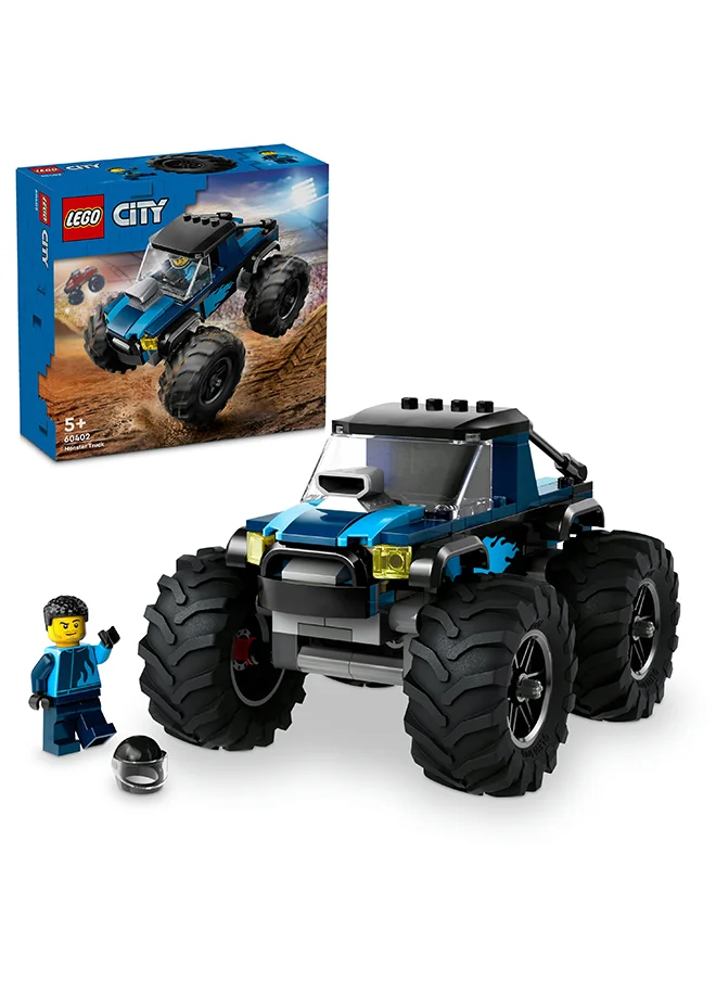 ليغو City Blue Monster Truck Toy for 5 Plus Year Old Boys & Girls, Vehicle Set with a Driver Minifigure, Creative Race Car Toys for Kids, Birthday Gift Idea 60402