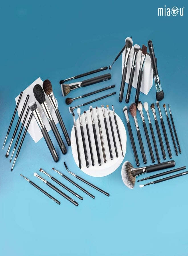 Miaou 40 Piece Professional Makeup Brush Set with Travel Case, Synthetic Brushes for Foundation, Powder, Contour and Eye Makeup - Image 2