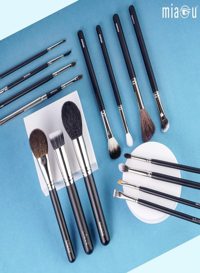 Miaou 40 Piece Professional Makeup Brush Set with Travel Case, Synthetic Brushes for Foundation, Powder, Contour and Eye Makeup - Image 3