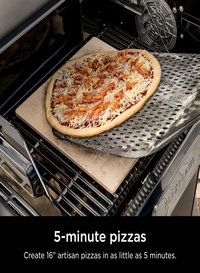 Ninja FlexFlame Upgrades 16’’ Artisan Pizza Stone, Durable Cordierite Stone, 5-Minute Pizzas, Homemade Artisan Pizza, Bread, Calzones, & More, Heat-Safe up to 600F, XL Surface, XSKPGPIZASTN - Image 2