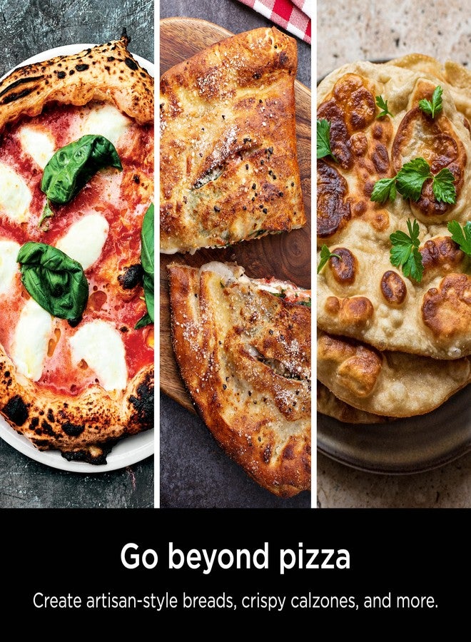 Ninja FlexFlame Upgrades 16’’ Artisan Pizza Stone, Durable Cordierite Stone, 5-Minute Pizzas, Homemade Artisan Pizza, Bread, Calzones, & More, Heat-Safe up to 600F, XL Surface, XSKPGPIZASTN - Image 4