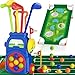 KINGTOP Toddler Golf Set with Putting Mat Cornhole Board Kids Golf Clubs 35 Years Old with 10 Balls 4 Clubs 2 Holes Cart Indoor Outdoor Toddler Sports Toys - Image 2