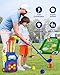 KINGTOP Toddler Golf Set with Putting Mat Cornhole Board Kids Golf Clubs 35 Years Old with 10 Balls 4 Clubs 2 Holes Cart Indoor Outdoor Toddler Sports Toys - Image 4