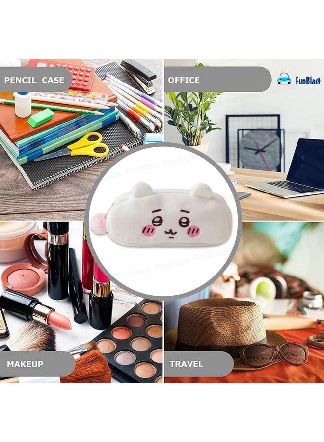 فنبلاست حقيبة فن بلاست الناعمة للبنات - حقيبة أرنب لطيفة، حقيبة متعددة الاستخدامات بسحاب للأطفال في المدارس، حقيبة كاواي، حقيبة عملات معدنية، حقيبة سفر، حقيبة منظم أدوات مكتبية (وردي وردي) - Image 5