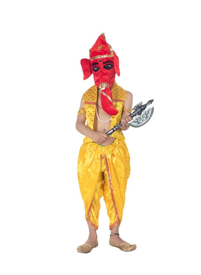 BookMyCostume - BookMyCostume Shri Ganesha Hindu God Kids & Adults Fancy Dress Costume 0-6 months - Image 1