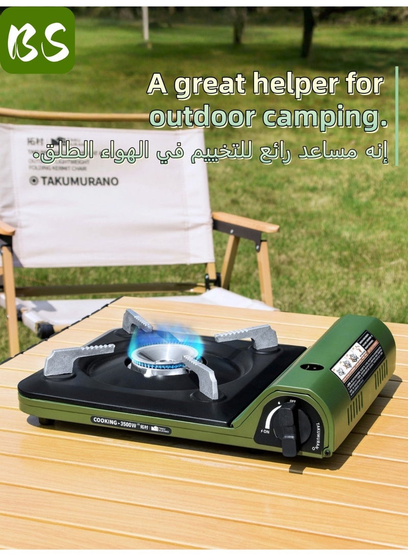 BS Ultra-thin portable gas stove (3500W) | Outdoor camping stove | Lightweight design | Easy to carry | Magnetic valve for quick installation | Energy-efficient combustion | Durable | Stable and non-slip alloy stand - Image 3