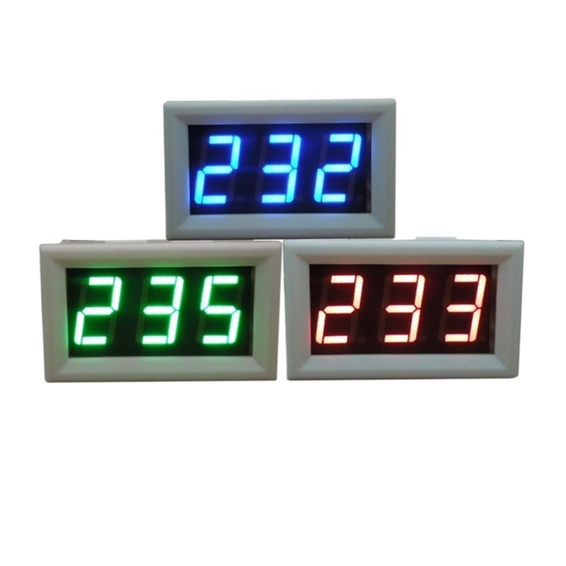 مقياس التيار الرقمي المعزول LED بجهد 75 مللي فولت وتيار 50 أمبير DC، جهاز اختبار الأمبير DC، مقياس التيار 100A 200A مقياس لوحة أمبير 300A 500A 1000A أمبيرميتر (أحمر، DC20A) - Image 4