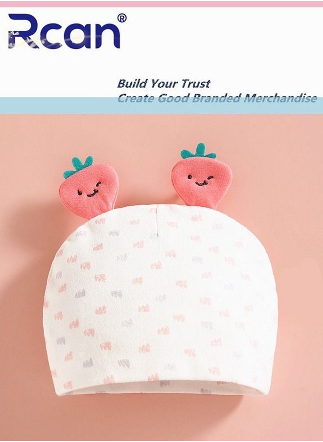 Rcan Newborn Cute Cartoon Baby Fetal Cap Soft Warm Baby Hat Cotton 0-12 Months Multicolor  - Image 1