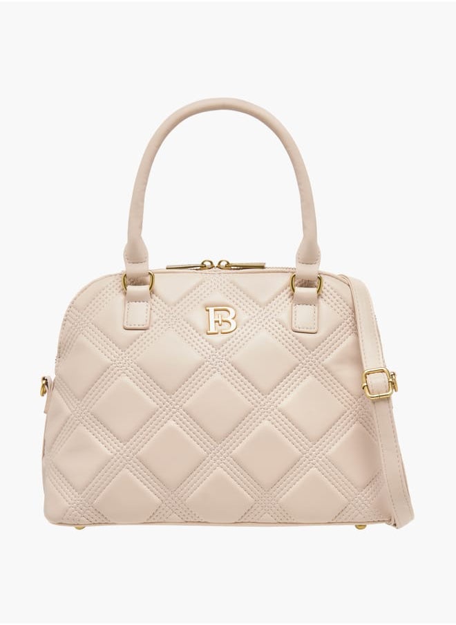 Flora Bella By Shoexpress - Women Quilted Tote Bag with Detachable Strap and Zip Closure - Image 1
