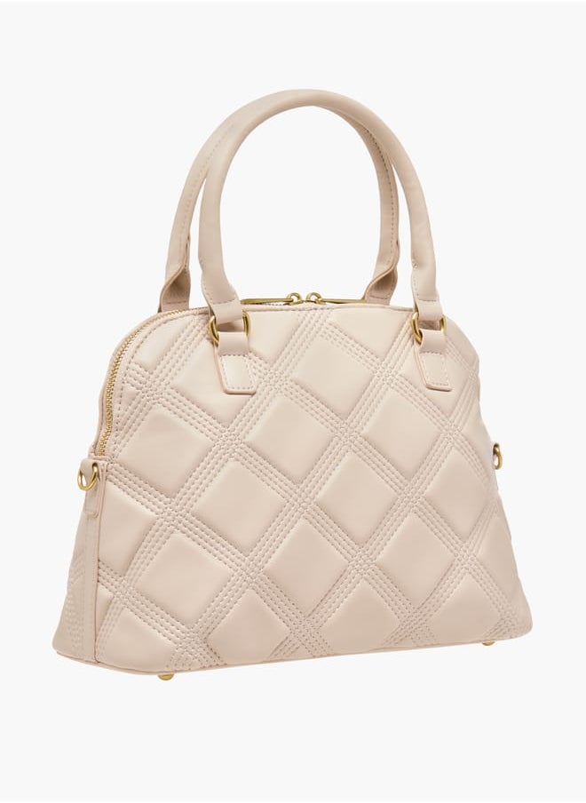 Flora Bella By Shoexpress - Women Quilted Tote Bag with Detachable Strap and Zip Closure - Image 1