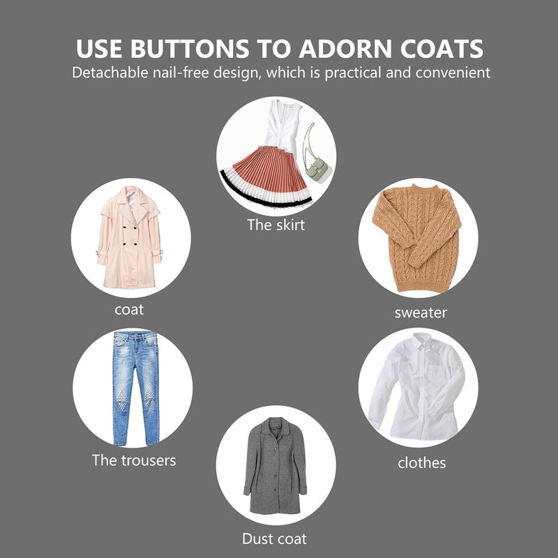 10 Pcs Detachable Metal Coat Buttons 18mm Silver Practical Windbreaker Fasteners for Sweaters and Jackets, Portable Sewing Decoration Buttons for Clothing Repairs and DIY - Image 4