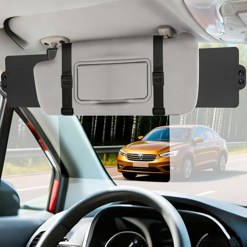 Autiora Sun Visor Extender for Car, Visor Extender Sun Blocker, Sun Visor Extension with Anti-Glare Lens Blocks UV & Sunlight, Adjustable Car Sun Visor for Safe Driving (1 Pack) - Image 1