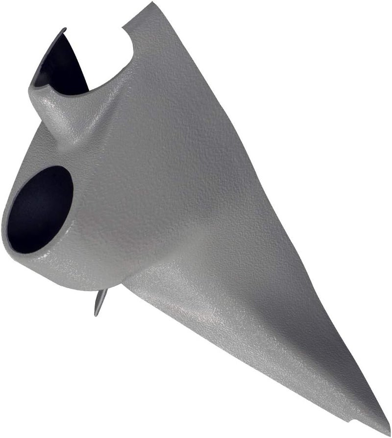 GLOWSHIFT Gray Single Pillar Gauge Pod Compatible with Ford Super Duty F-250 F-350 Power Stroke 2003-2007 - Grab Handle Cutout - Factory Color Matched - Mounts (1) 2-1/16" (52mm) Gauge - Image 1