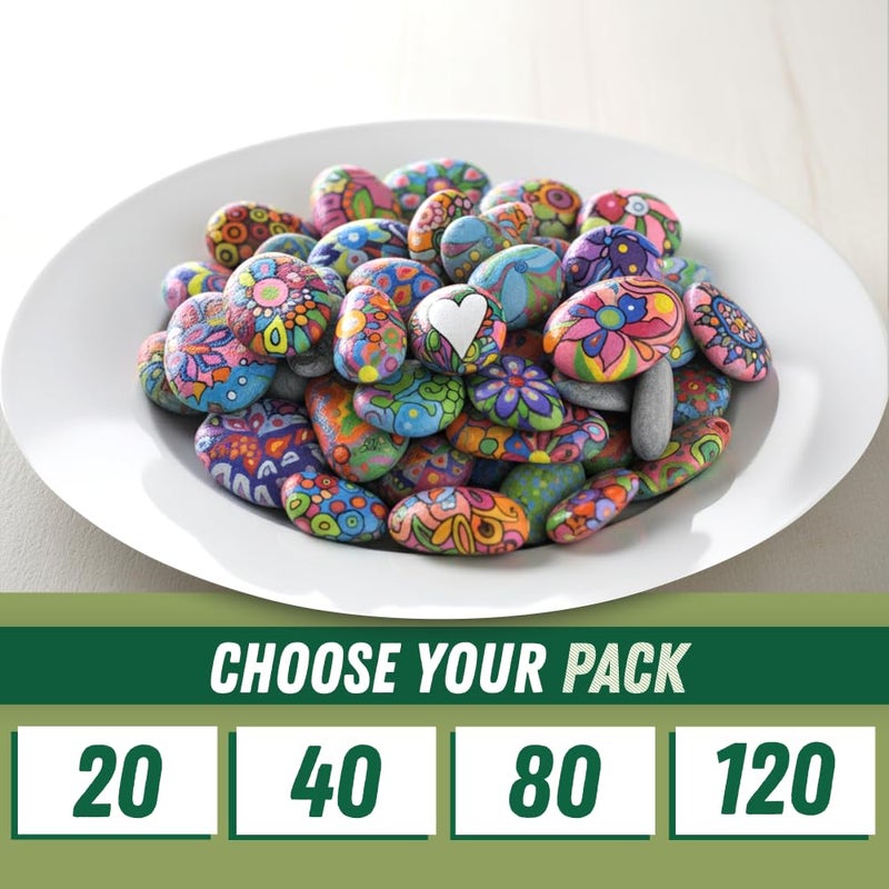 PGN Bearings PGN 40 Large River Rocks for Painting - Stimulate Your Childrenâ€™s Creativity with Our Painting Rocks for Kids - Flat and Smooth - Fun & Engaging Rock Painting with The Family - 2-4 Inches - Image 3