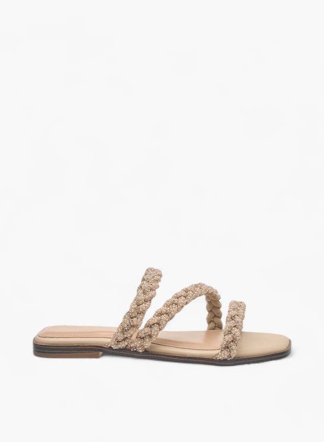 سيليست صنادل نسائية سهلة الارتداء مزينة - Image 3