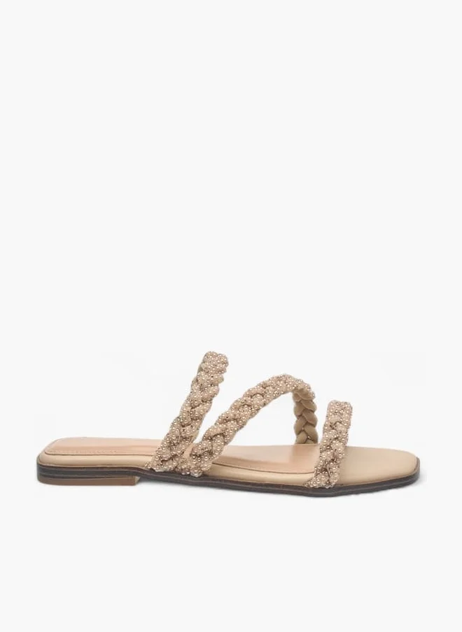 سيليست صنادل نسائية سهلة الارتداء مزينة