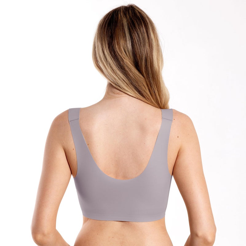 Floatley to The T-Shirt Scoop Neck Bra for Women, Silky Comfort Wirefree Seamless Grip Band Pullover Bra with Removable Pads - Image 3