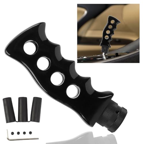 BDZMC Car Gear Shift Handle Lever Knob Knife Handle Gear Shifter Lever Resin Grip Shift Knob with Adapters Car Transmission Gear Shift Stick Head for Most Manual Vehicle Black - Image 1