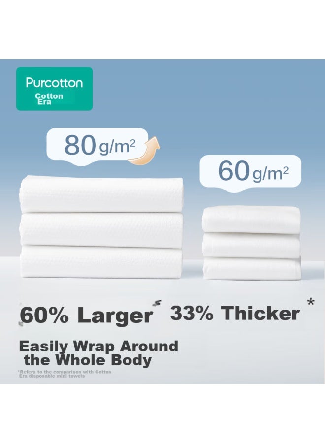 Purcotton Purcotton Disposable Bath Towels, 3 Pack, 100% Cotton, Individually Wrapped Towels For Travel - Image 3
