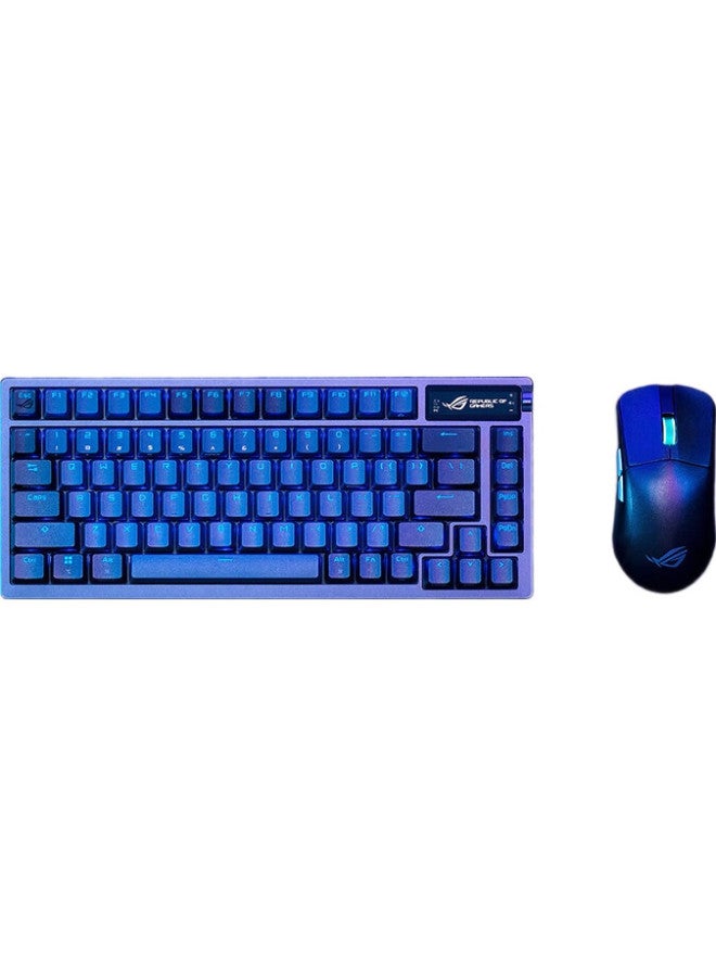 Rog Night Demon Mechanical Keyboard, Wired/wireless/bluetooth Triple-mode Gaming Keyboard, 75-key Layout, Nx Ice Storm Gray Switches, Rgb Hot-swappable, Cust Izable Gasket Structure, Oled Screen, Black - Image 1
