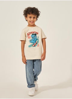 Styli Graphic Print Round Neck T-Shirt  - Image 2