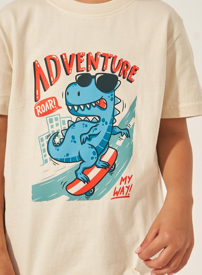 Styli Styli Graphic Print Round Neck T-Shirt  - Image 3