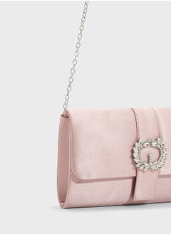 Ella Limited Edition Embellished Trim Satin Clutch Bag  - Image 4