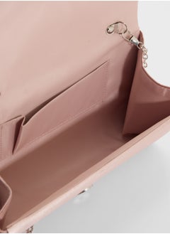 Ella Limited Edition Embellished Trim Satin Clutch Bag  - Image 5
