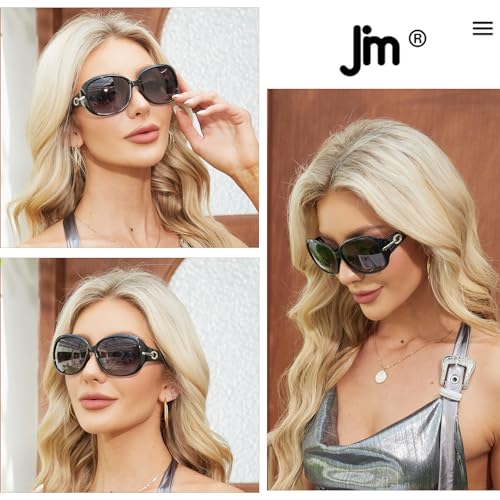 JM Classic Bifocal Reading Sunglasses for Women Vintage Reader Glasses Outdoor UV Protection Black +2.5 - Image 2