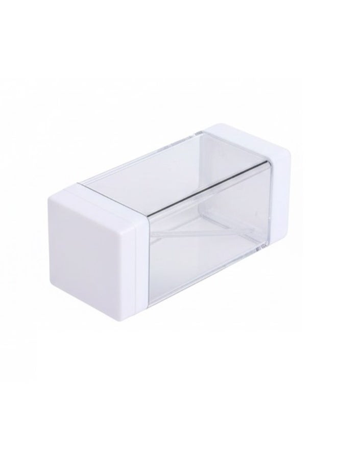 Daiso SK Double Seasoning Case, White Kitchen Spice Box, Dual Compartment Seasoning Container for Salt, Sugar, Spices & Condiments Storage - Image 1