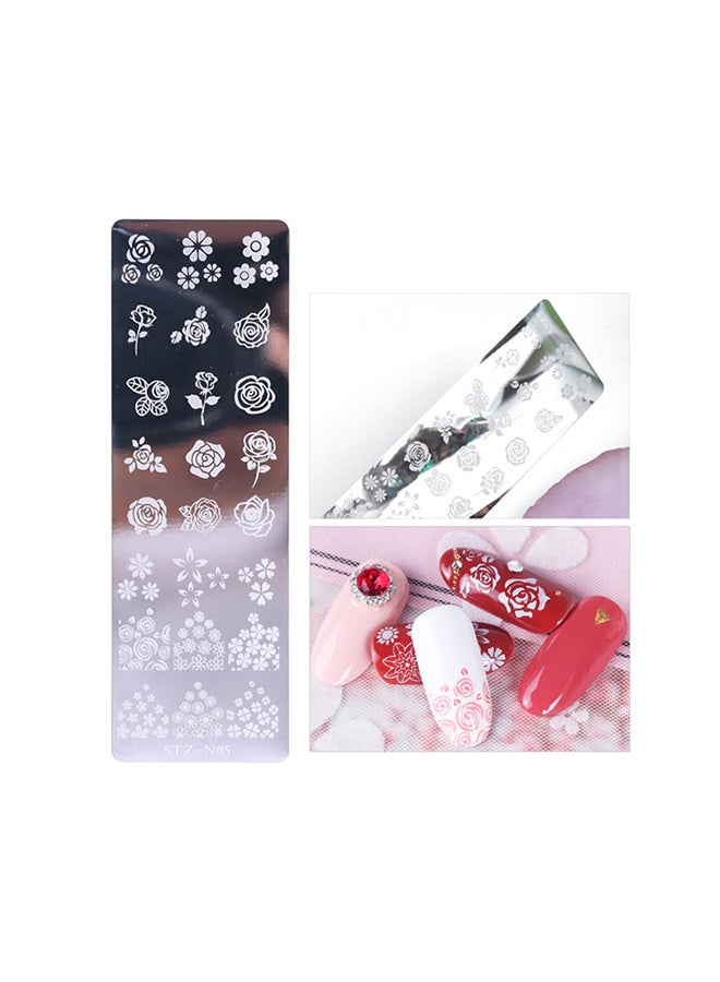 brunson أطباق طباعة الأظافر أداة طباعة الأظافر وكاشطة للأظافر الاحترافية والعناية بالقدمين قالب مثالي لتصميمات الأظافر الجميلة في الصالونات وفي المنزل قوالب فن الأظافر